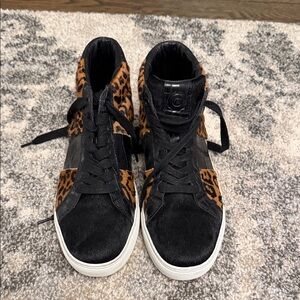 Greats Black and Brown Leopard Print Women's Sneakers